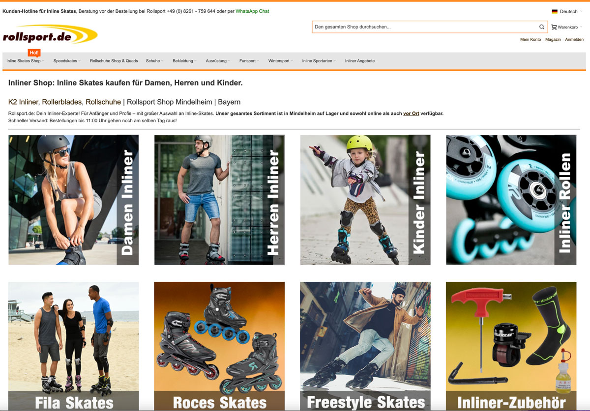 Online Shop Rollsport.de Mindelheim